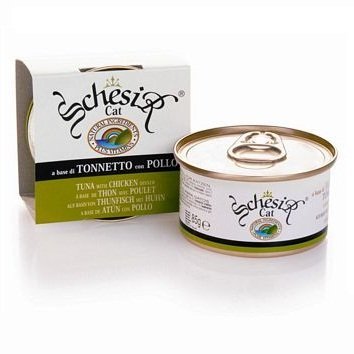 מעדן לחתולים טונה ועוף שזיר 85 גרם Schesir Tuna With Chicken