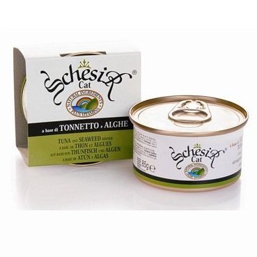 מעדן לחתולים טונה ואצות ים שזיר 85 גרם Schesir Tuna With Seawead