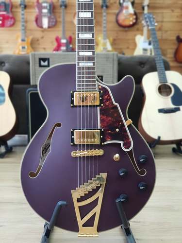 D'Angelico DELUXE SS Stairstep tailpiece Matte Plum