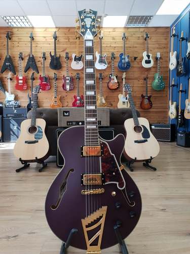 D'Angelico DELUXE SS Stairstep tailpiece Matte Plum