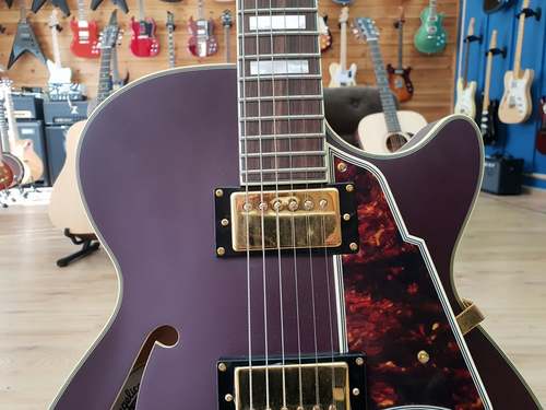D'Angelico DELUXE SS Stairstep tailpiece Matte Plum