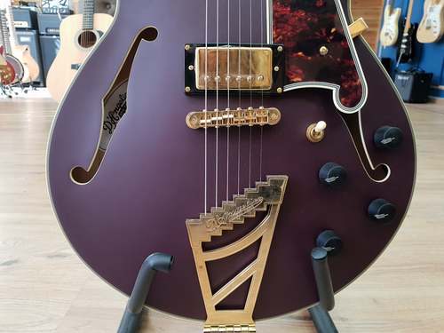 D'Angelico DELUXE SS Stairstep tailpiece Matte Plum