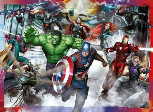 פאזל  100 חלקים גדולים במיוחד - גיבורי על Avengers