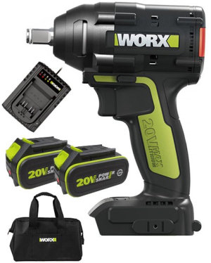 מפתח אימפקט “1/2/מברגת אימפקט 20V + שתי סוללות 4.0AH KRESS