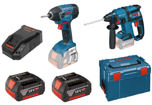 סט אימפקט 18V + פטישון 18V + שתי סוללות 5.0AH