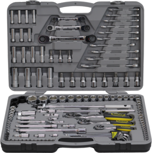 סט 129 בוקסות משולב הינע 1/4"+3/8"+1/2"