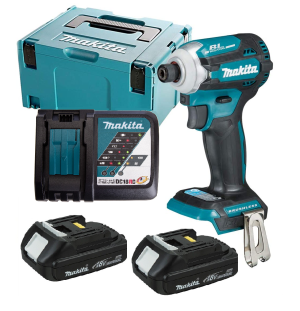 מברגת אימפקט 18V ללא פחמים + שתי סוללות 1.5AH