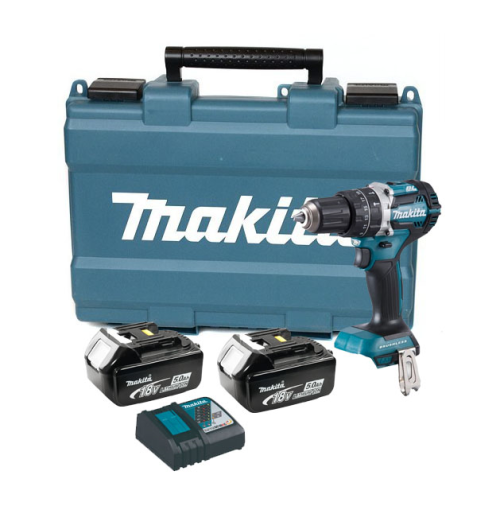 מברגה/מקדחה נטענת 18V + שתי סוללות 5.0AH