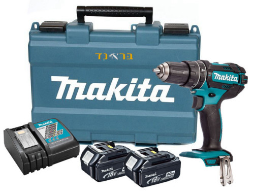 מברגה/מקדחה נטענת 18V + שתי סוללות 4.0AH