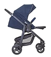 סט עגלת תינוק 3 חלקים אבו EVO עם מערכת קליק קונקט וסלקל i-Size - כחול ECLIPSE