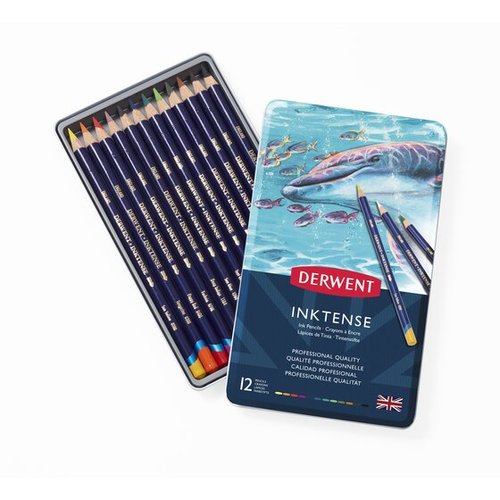 סט 12 עפרונות דיו INKTENSE מסיסים DERWENT 
