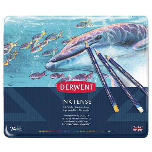 סט 24 עפרונות דיו INKTENSE מסיסים DERWENT 