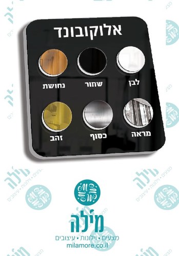 שלט שם משפחה לדלת מאלומיניום בתוספת עיטור כתר