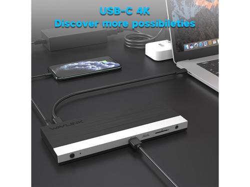 תחנת עגינה Wavlink WL-UMD03 USB-C 4K Triple