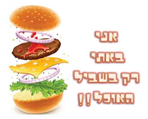 חולצה לחברים - המבורגר