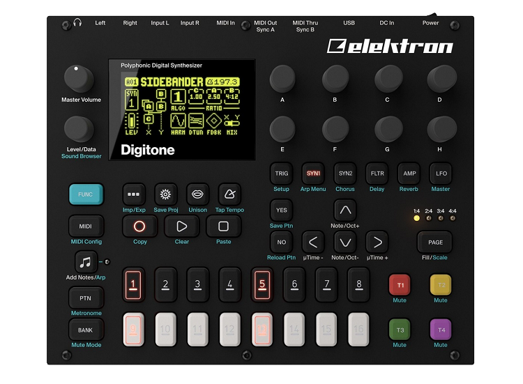 Elektron Digitone - סינטיסייזר FM פוליפוני עם 8 קולות