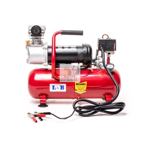 מדחס אויר 12V מקצועי עם מיכל 8 ליטר 112 ליטר/דקה