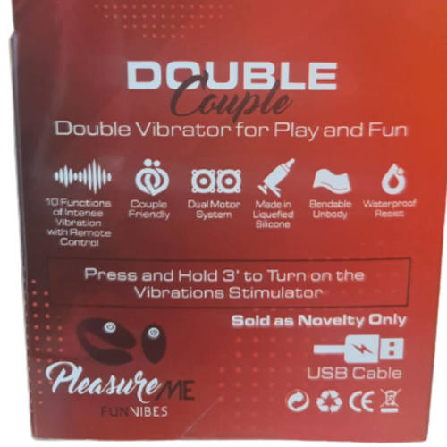ויברטור לזוגות נטען עם שלט רחוק Pleasure Me - Double Couple 