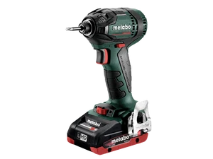 מברגת אימפקט נטענת בראשלס + 2 סוללות METABO SSD 18 LTX 200 BL 18V 4Ah