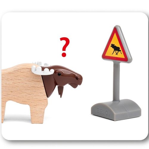 סט רכבת מסע מעגלית עם גשר ומנהרה + 3 חיות נורדיות 26 חלקים 33988