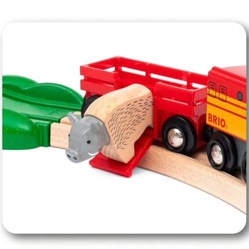 סט רכבת מסע מעגלית עם גשר ומנהרה + 3 חיות נורדיות 26 חלקים 33988