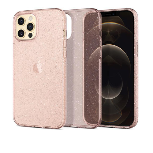 כיסוי מגן אחורי שקוף נוצץ לטלפון סלולרי Apple iPhone 12 Pro Max