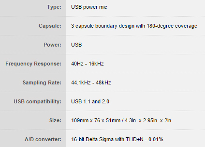 MXL - AC404 מיקרופון בחיבור USB לחדרי ישיבות