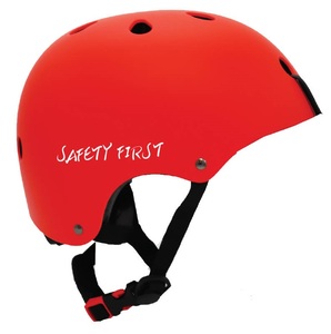 קסדה בטיחותית לפעוטות וילדים עם מנגנון התאמה לראש, 11 פתחי איוורור ותאורת LED משתנה - מידה M אדום