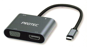 מתאם  Protec DM191 4-in-1  Usb Type-C 