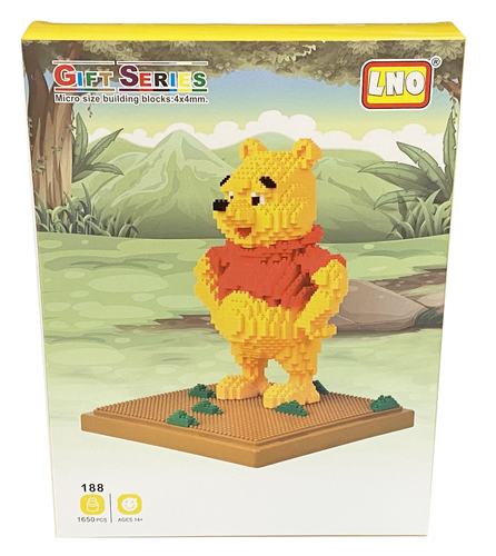 ננו בלוקס - משחק הרכבה 1650 מיני לבנים - פו הדב ענק!