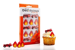 קישוטים אכילים כבאי/אש Decolicious