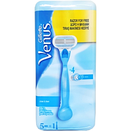 ג'ילט | ונוס | מכשיר גילוח | עם סכין פלוס 4 סכינים | Venus