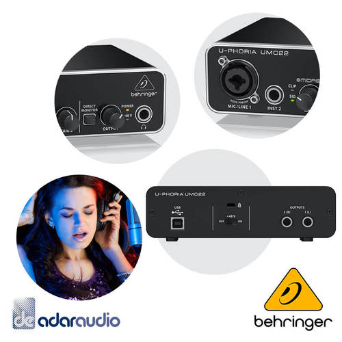 כרטיס קול מקצועי Behringer UMC22