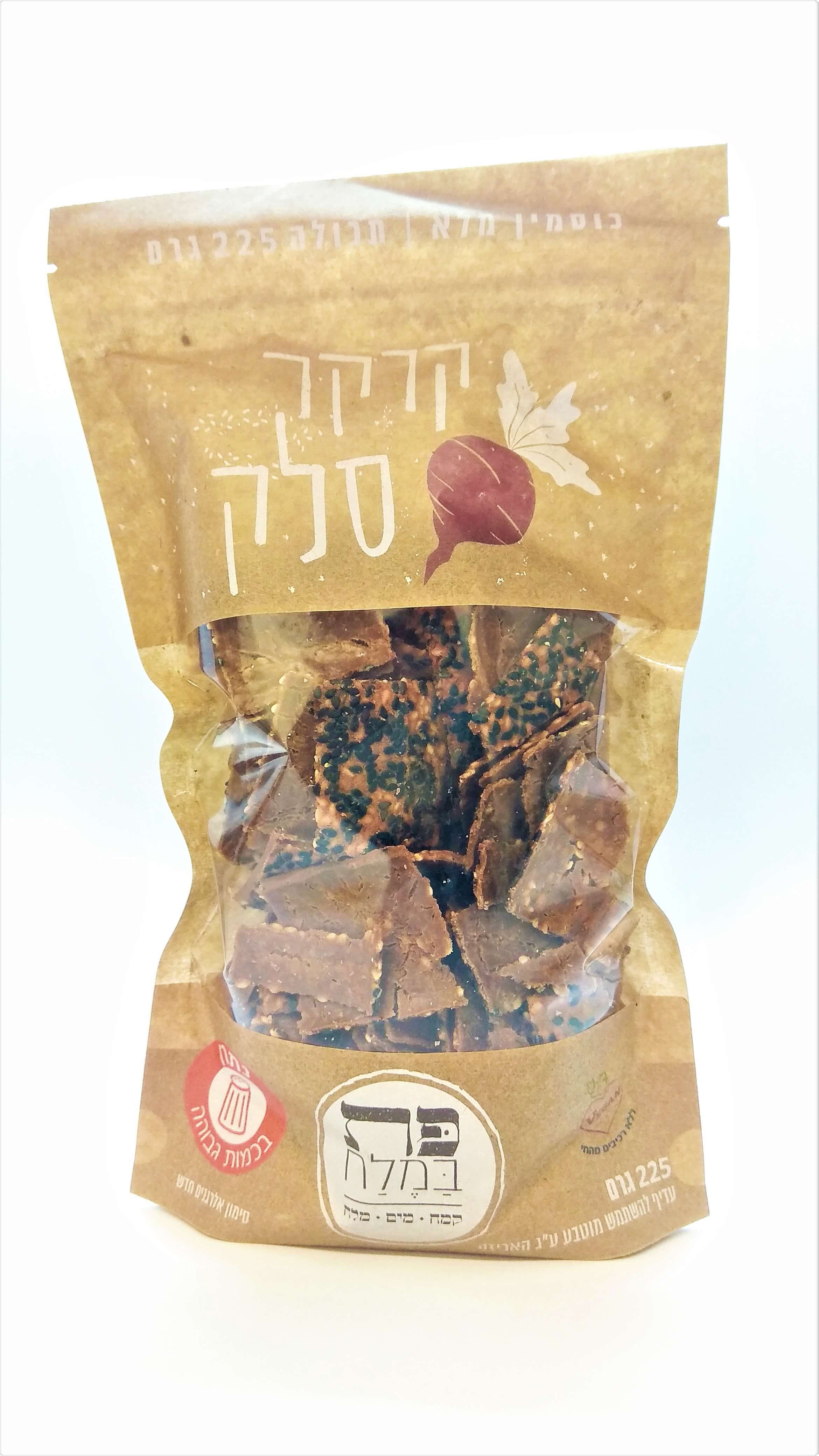 קרקר סלק מקמח כוסמין מלא,  225 גרם,  פת במלח