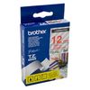 סרט למכשיר Ptouch ברוחב 12mm הדפסה באדום על רקע  שקוף TZe132