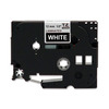 סרט למכשיר Ptouch ברוחב 12mm הדפסה בלבן על רקע שחור TZe335