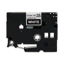 סרט למכשיר Ptouch ברוחב 12mm הדפסה בלבן על רקע שחור TZe335