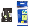 סרט למכשיר Ptouch ברוחב 12mm הדפסה בשחור על רקע צהוב פלורוסנטי TZeC31