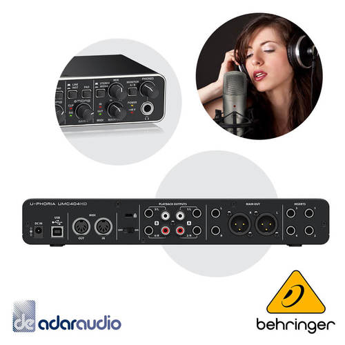כרטיס קול מקצועי Behringer UMC 404
