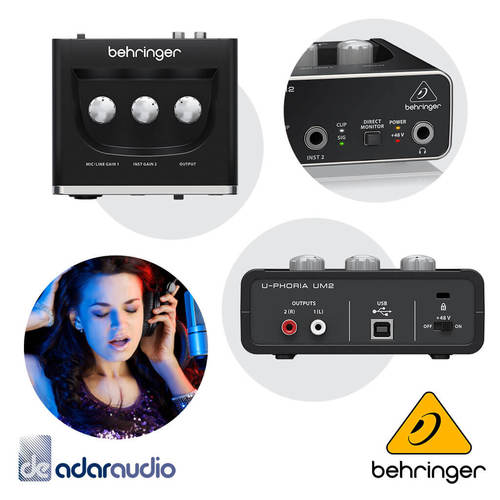 כרטיס קול מקצועי Behringer UM2