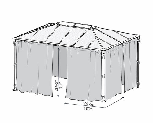וילונות לגזיבו 3X4.3 Martinique | מק