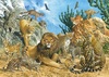 פאזל 500 חלקים אריות ונמרים