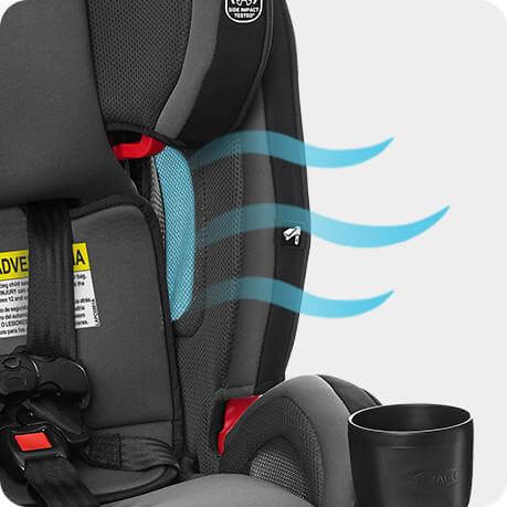 כסא בטיחות משולב בוסטר true3fit LX צבע Bates גרקו