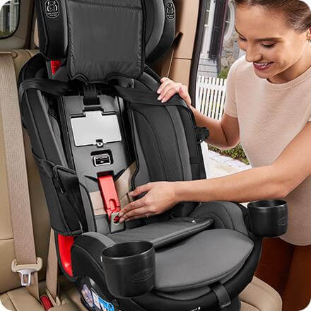 כסא בטיחות משולב בוסטר true3fit LX צבע Bates גרקו