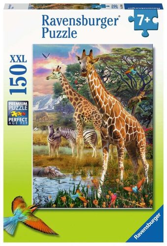 פאזל 150 חלקים ג'ירפות בסוואנה באפריקה