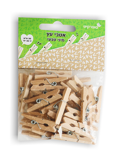 אטבי עץ מיני טבעי