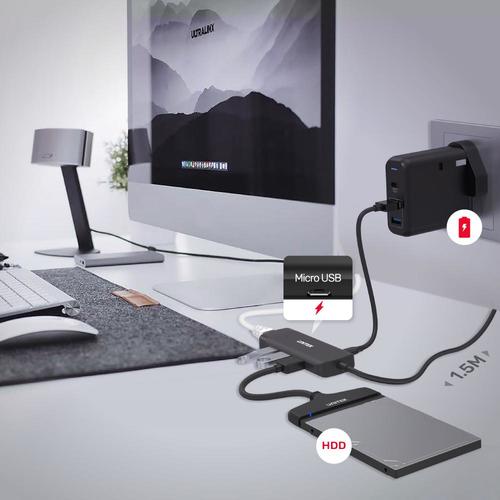 מפצל 4 יציאות  Unitek Q4 USB3.0 Hub H1111E 