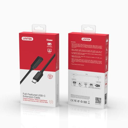 כבל מאריך איכותי Unitek USB-C Extension Cable