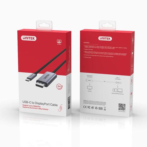 כבל מתאם Unotek USB Type-c To DisplayPort Cable