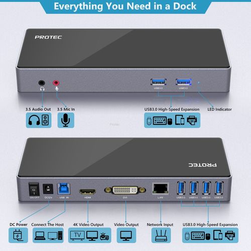 תחנת עגינה אוניברסלית  Protec  DM190 Universal Docking Station